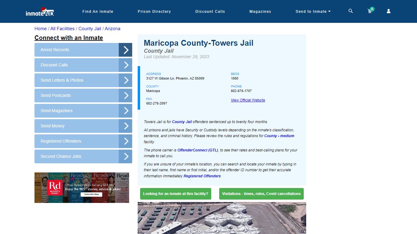 Maricopa County-Towers Jail - Inmate Locator - Phoenix, AZ